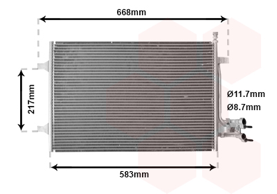 Airco condensor Van Wezel 18005395