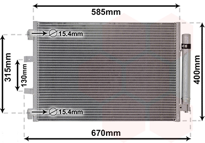 Airco condensor Van Wezel 18005487