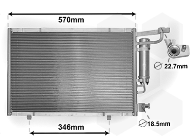 Airco condensor Van Wezel 18005583