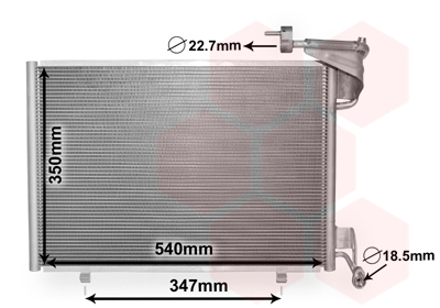 Airco condensor Van Wezel 18005592