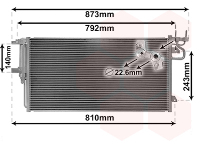 Airco condensor Van Wezel 18005617