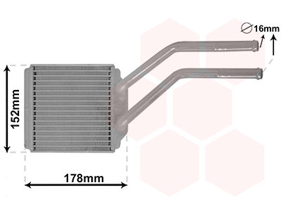 Kachelradiateur Van Wezel 18006614