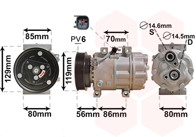 Airco compressor Van Wezel 1800K378