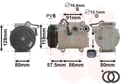 Van Wezel Airco compressor 1800K451