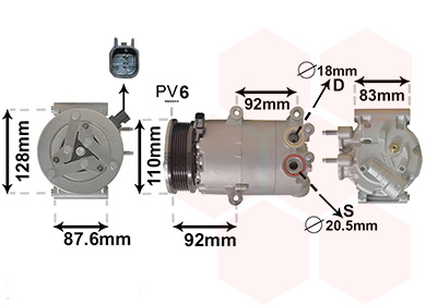 Airco compressor Van Wezel 1800K477