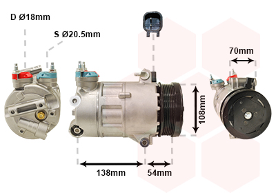 Van Wezel Airco compressor 1800K478