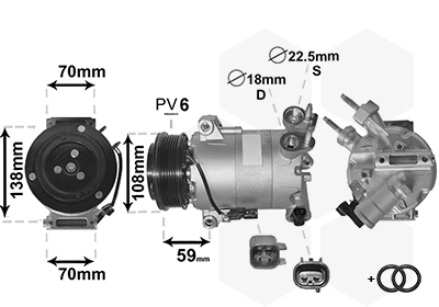 Airco compressor Van Wezel 1800K586