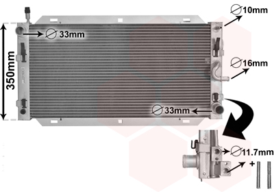 Koelmodule (radiateur+condensor) Van Wezel 1800M388