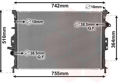 Radiateur Van Wezel 18012709