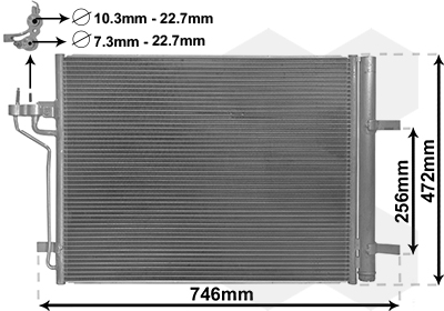 Airco condensor Van Wezel 18015710