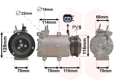 Airco compressor Van Wezel 1801K711