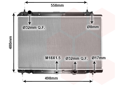 Radiateur Van Wezel 25002215