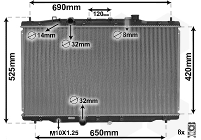 Van Wezel Radiateur 25012701