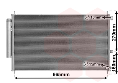 Airco condensor Van Wezel 25015701