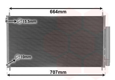 Airco condensor Van Wezel 25015703