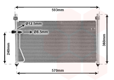 Airco condensor Van Wezel 27005126