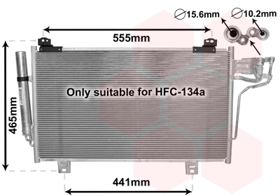 Airco condensor Van Wezel 27005261