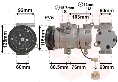 Airco compressor Van Wezel 2700K251