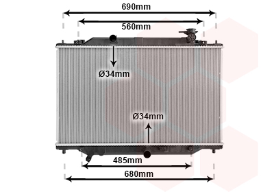 Radiateur Van Wezel 27012704