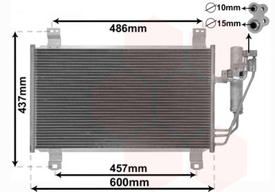 Airco condensor Van Wezel 27015701