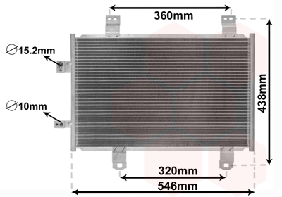 Airco condensor Van Wezel 27015702