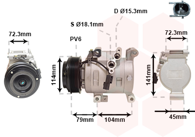 Airco compressor Van Wezel 2701K702