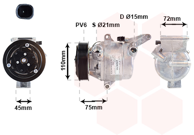 Airco compressor Van Wezel 2701K705