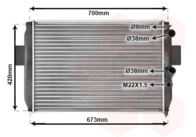 Radiateur Van Wezel 28002050