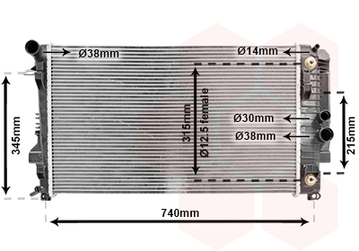 Radiateur Van Wezel 30002460