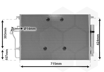 Airco condensor Van Wezel 30005724