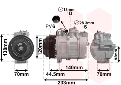 Airco compressor Van Wezel 3000K277