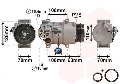 Van Wezel Airco compressor 3000K434