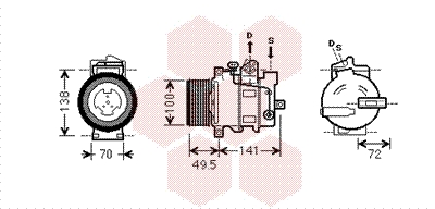 Airco compressor Van Wezel 3000K476