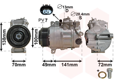 Van Wezel Airco compressor 3000K560