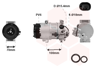 Van Wezel Airco compressor 3000K576