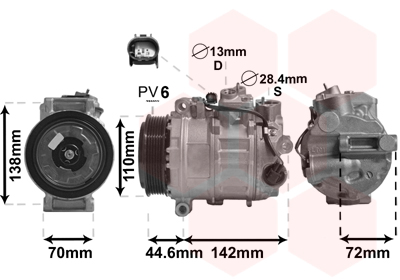 Airco compressor Van Wezel 3000K611