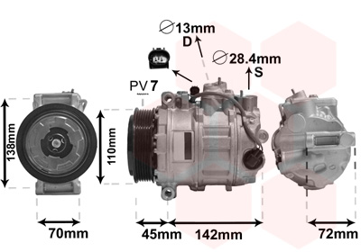 Airco compressor Van Wezel 3000K636