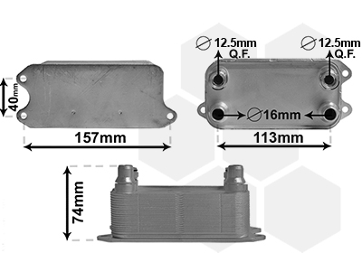 Oliekoeler motorolie Van Wezel 30013702