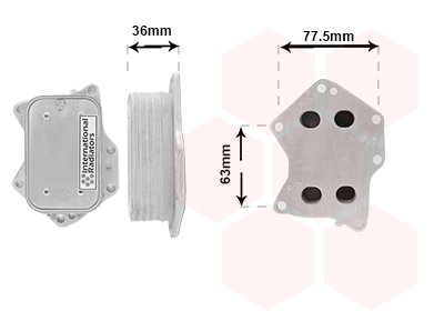 Oliekoeler motorolie Van Wezel 30013712