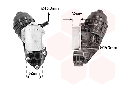Oliekoeler motorolie Van Wezel 30013723