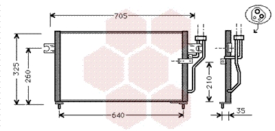 Airco condensor Van Wezel 32005105