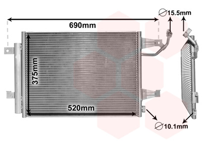 Airco condensor Van Wezel 32005177