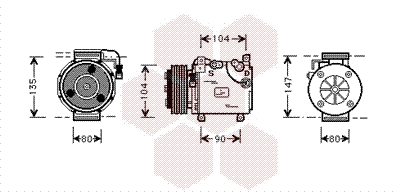 Airco compressor Van Wezel 3200K037