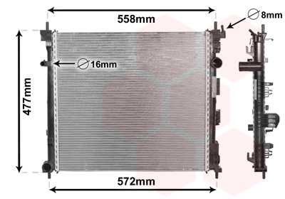 Radiateur Van Wezel 33002407