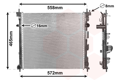 Radiateur Van Wezel 33002425