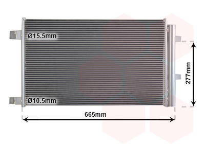 Airco condensor Van Wezel 33015703