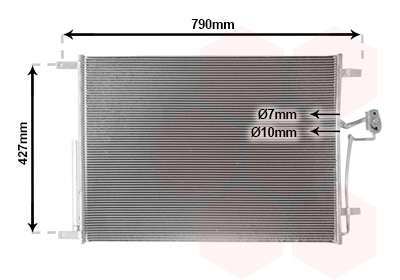 Airco condensor Van Wezel 33015704