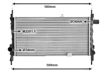 Radiateur Van Wezel 37002063