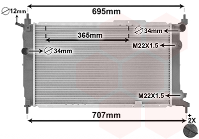 Van Wezel Radiateur 37002091