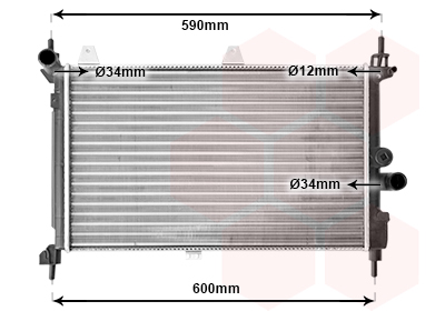 Radiateur Van Wezel 37002127